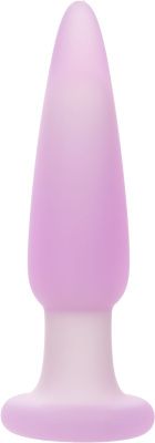 Сиреневая анальная пробка Slender Probe с вибрацией - 11,5 см. от California Exotic Novelties