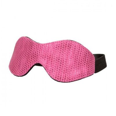 Розово-черная маска на резинке Tickle Me Pink Eye Mask от California Exotic Novelties