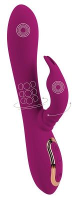Фиолетовый вибратор 3 Function Vibrator с вращением бусин - 23 см. от Orion