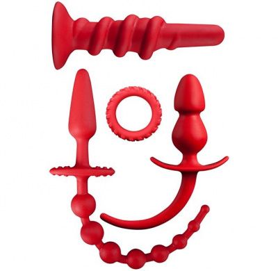 Набор для анальной стимуляции MENZSTUFF PLEASURE SET RED от Dream Toys