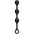 Черные утяжеленные анальные шарики Anal Essentials Weighted Silicone Anal Balls - 34,3 см. от Doc Johnson