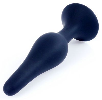 Черная анальная втулка на присоске - 11 см. от Boys of Toys