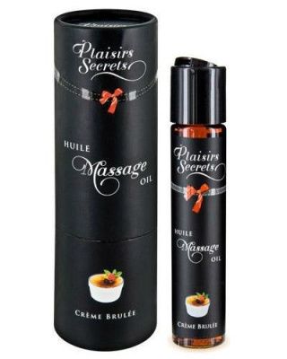 Массажное масло с ароматом крем брюле Huile de Massage Gourmande Creme Brulée - 59 мл. от Plaisir Secret