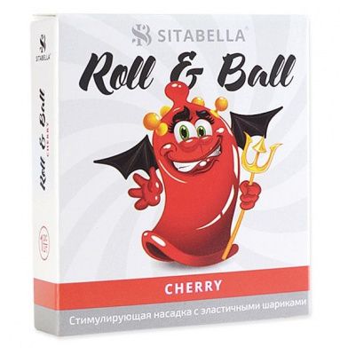 Стимулирующий презерватив-насадка Roll   Ball Cherry от Sitabella