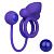 Фиолетовое эрекционное кольцо с утяжелителем Silicone Rechargeable Dual Rockin Rim Enhancer от California Exotic Novelties
