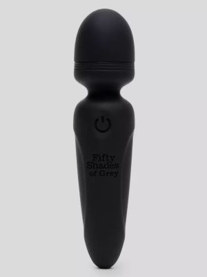 Черный мини-wand Sensation Rechargeable Mini Wand Vibrator - 10,1 см. от Fifty Shades of Grey