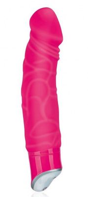 Розовый реалистичный вибратор с 7 режимами - 16 см. от Erotic Fantasy