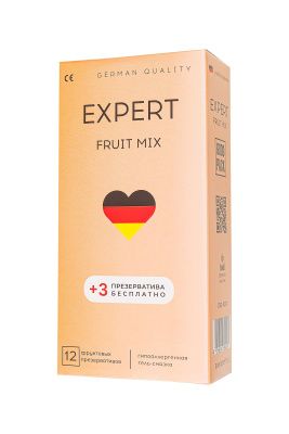 Ароматизированные презервативы EXPERT Fruit Mix - 12 шт.(+3 в подарок) от Expert