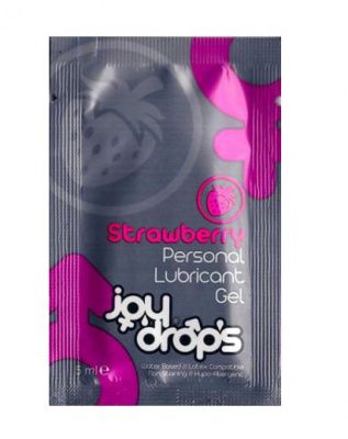 Пробник смазки на водной основе с ароматом клубники JoyDrops Strawberry - 5 мл. от JoyDrops