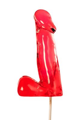 Красный леденец в форме члена со вкусом виски - 173 гр. от Sosuчki