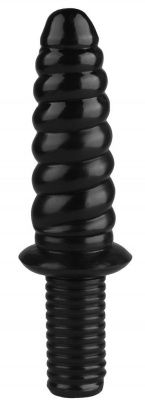 Черный фантазийный фаллоимитатор  Улитка  - 28 см. от Сумерки богов