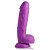Фиолетовый фаллоимитатор на присоске 8.25  Dildo with Balls - 22,8 см. от XR Brands