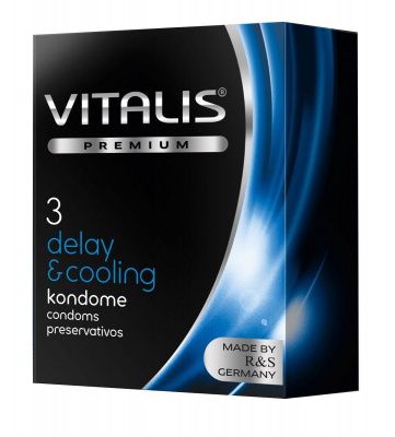 Презервативы VITALIS PREMIUM delay   cooling с охлаждающим эффектом - 3 шт. от R&S GmbH