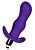 Фиолетовая изогнутая анальная вибропробка - 11,2 см. от A-toys