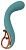 Бирюзовый вибратор для точки G The Magician G-Spot Vibrator - 19 см. от Orion