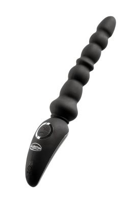 Черный анальный вибростимулятор Vibro Anal Stick - 23,5 см. от MALESATION