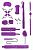 Фиолетовый игровой набор БДСМ Intermediate Bondage Kit от Shots Media BV