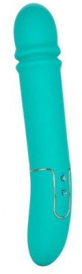 Бирюзовый гладкий вибратор Shameless Flirt - 25,5 см. от California Exotic Novelties