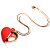 Красное ожерелье с подвеской-вибратором 10X Vibrating Silicone Heart Necklace от XR Brands