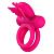 Розовое эрекционное виброкольцо Silicone Rechargeable Dual Butterfly Ring от California Exotic Novelties