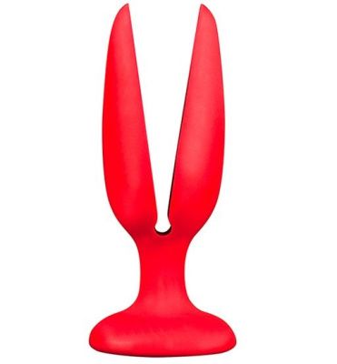 Красная пробка-бутон MENZSTUFF FLOWER BUTT PLUG 5INCH - 13,5 см. от Dream Toys