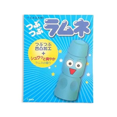 Презерватив Sagami Studded Lemonade с ароматом лимонада - 1 шт. от Sagami