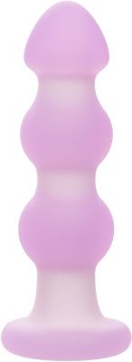 Сиреневая анальная пробка-ёлочка Beaded Probe - 10,7 см. от California Exotic Novelties