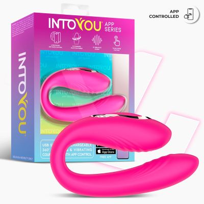 Розовый интерактивный вибростимулятор для пар Couty от Intoyou