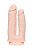 Телесный анально-вагинальный вибратор RealStick Silicone Jason M - 18 см. от Toyfa Basic