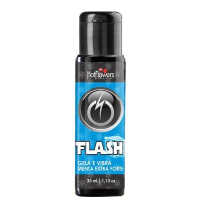 Стимулирующий гель Flash Menta Extra Forte с ароматом мяты и эффектом вибрации - 35 мл. от HotFlowers