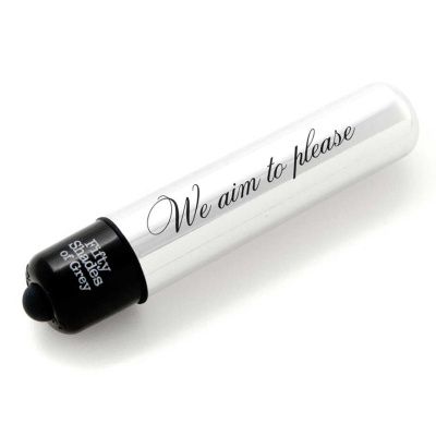Серебристый мини-вибратор Vibrating Bullet - 8,5 см. от Fifty Shades of Grey