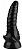 Черная рельефная винтообразная анальная втулка - 20,5 см. от Сумерки богов