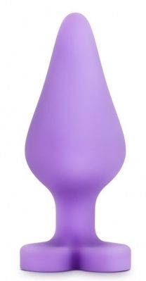 Фиолетовая анальная пробка Naughty Candy Heart Do Me Now - 8,9 см. от Blush Novelties