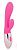 Розовый вибромассажер с отростком с 10 режимами вибрации от Bior toys