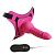 Розовый страпон 10 Mode Vibrations 6.3  Harness Silicone Dildo - 15,5 см. от Howells
