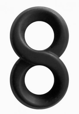 Черное эрекционное кольцо-восьмерка Infinity Ring от NS Novelties