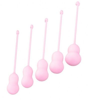 Набор из 5 розовых вагинальных шариков Tulips от ToyFa