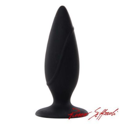 Чёрная силиконовая анальная пробка ROCCO ANAL PLUG LARGE - 12,7 см. от Toyz4lovers