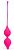 Ярко-розовые вагинальные шарики со смещенным центром тяжести от Bior toys