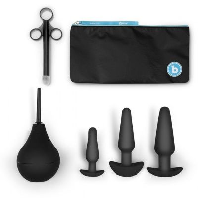 Набор в черном цвете для анальных игр ANAL EDUCATION SET от b-Vibe