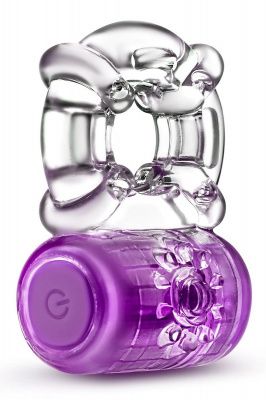Фиолетовое эрекционное виброкольцо One Night Stand Vibrating C-Ring от Blush Novelties