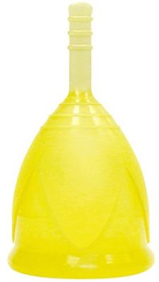 Желтая менструальная чаша размера L от Тюльпан