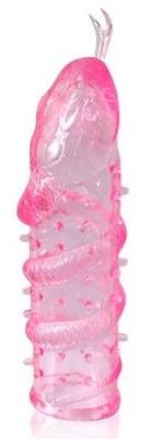 Закрытая рельефная насадка Crystal sleeve snakes в виде змеи с усиками - 14 см. от Bior toys