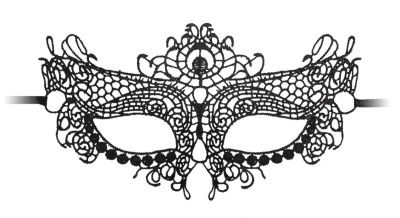 Черная кружевная маска на глаза Queen Black Lace Mask от Shots Media BV