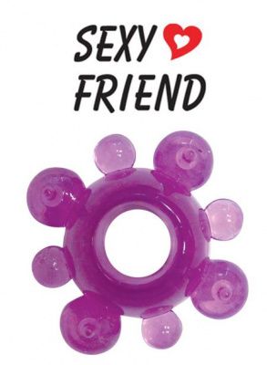 Фиолетовое эрекционное кольцо Sexy Friend  от Bior toys