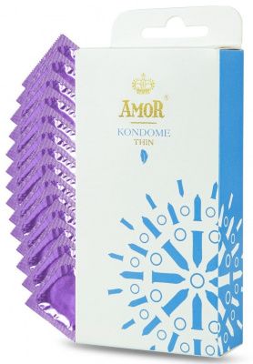 Супертонкие презервативы AMOR Thin - 12 шт. от AMOR