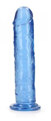 Синий фаллоимитатор Crystal Clear на присоске - 25 см. от Shots Media BV