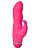 Розовый вибратор с клиторальным стимулятором PURRFECT SILICONE DELUXE DUOVIBE - 17,5 см. от Dream Toys