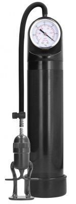 Черная вакуумная помпа с манометром Deluxe Pump With Advanced PSI Gauge от Shots Media BV