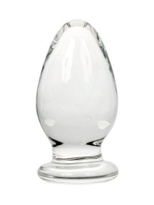 Прозрачный анальный плаг из стекла - 8 см. от EGZO